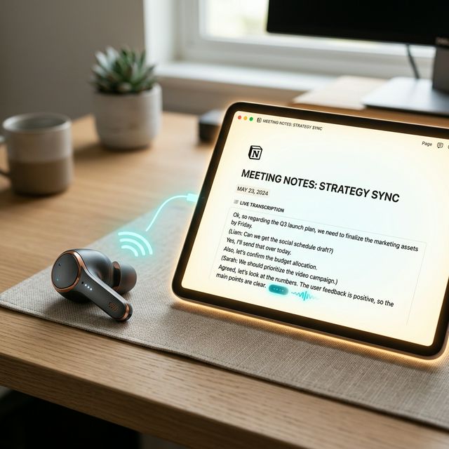 notion ai ミーティング ノート イヤホン