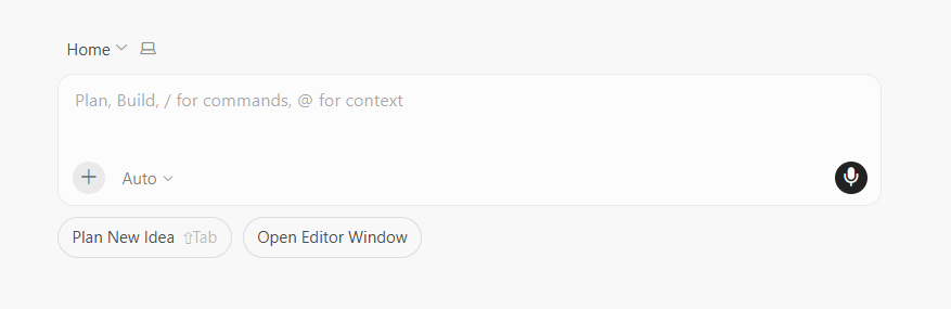 Plan New IdeaをクリックしてPlanモードにする画面